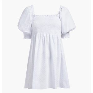 The Athena Nap Dress - White Swiss Dot- Small- New With Tags and bag